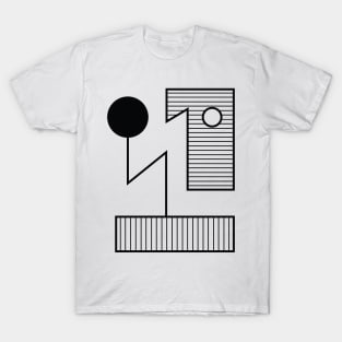 Abstract Bauhaus | Number One T-Shirt